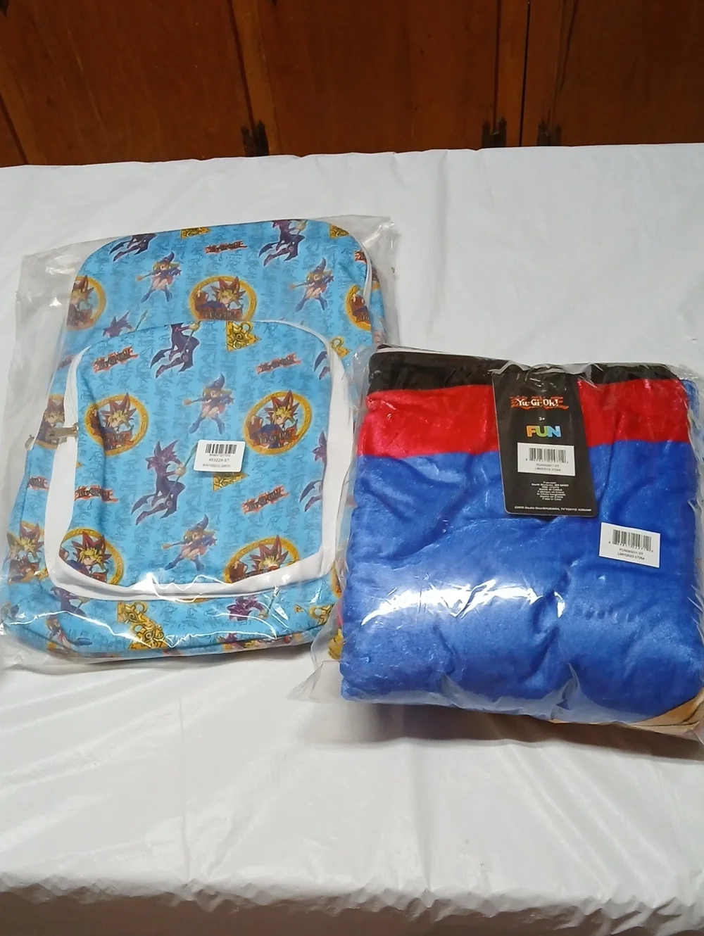 Yu-Gi-Oh! AOP Canvas Backpack & Fleece Throw Blanket Bundle Official NWT Anime
